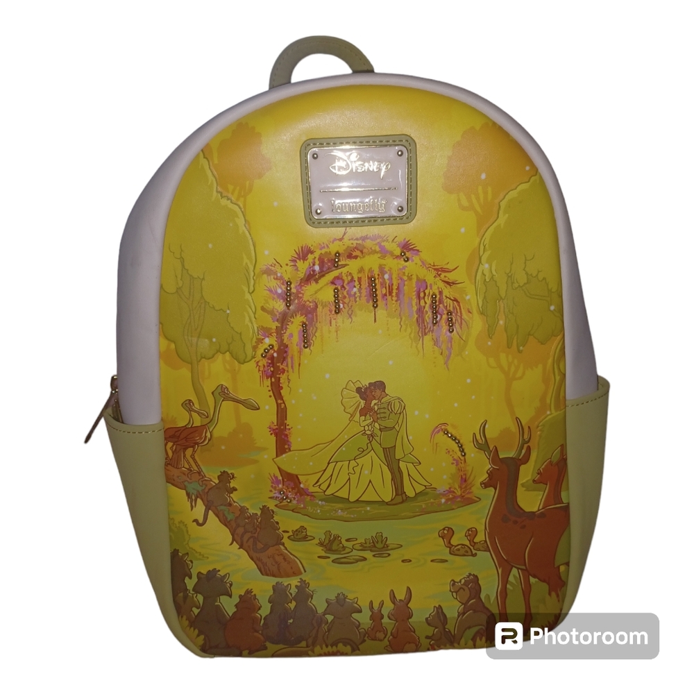 Disney Loungefly PRINCESS AND THE FROG Tiana Kiss Scene Mini Backpack With Tags